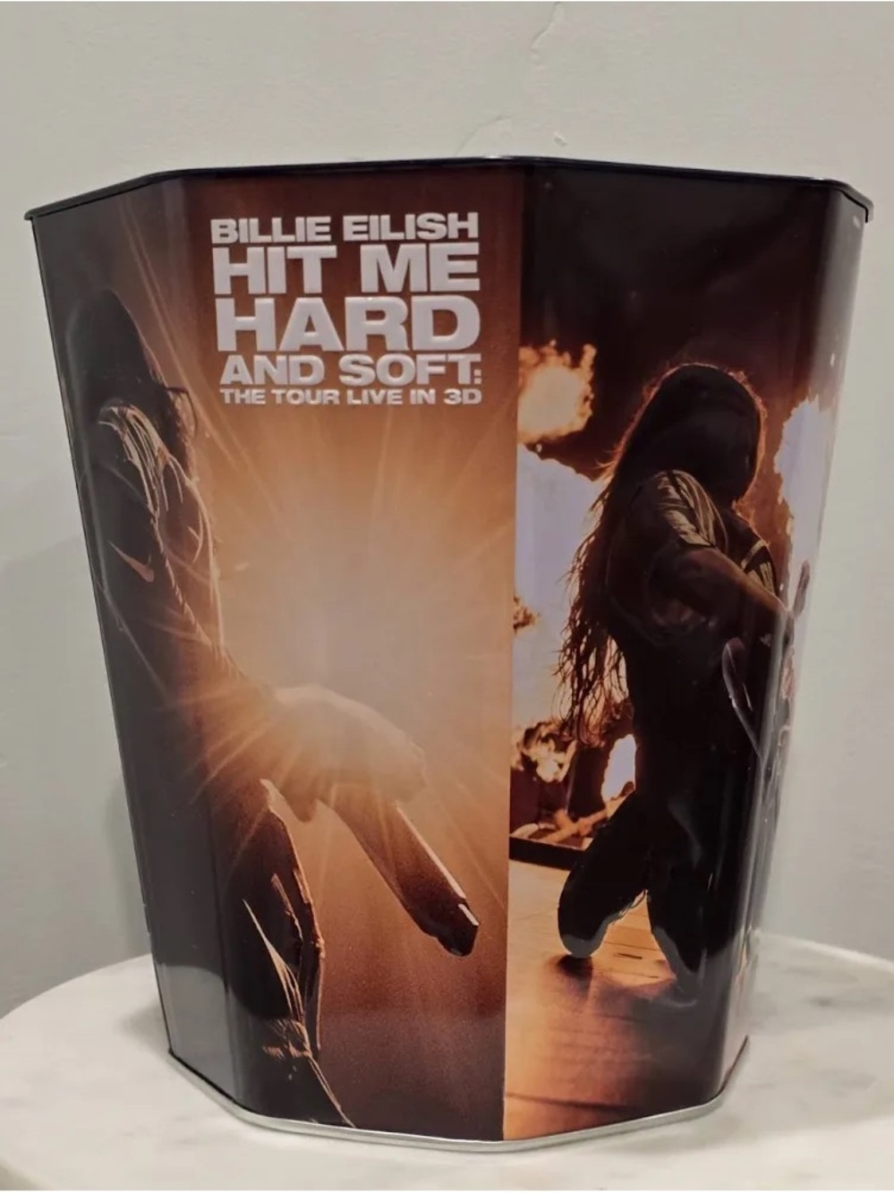 Billie Eilish "Hit Me Hard and Soft" Tour Popcorn Bucket - Black & Brown